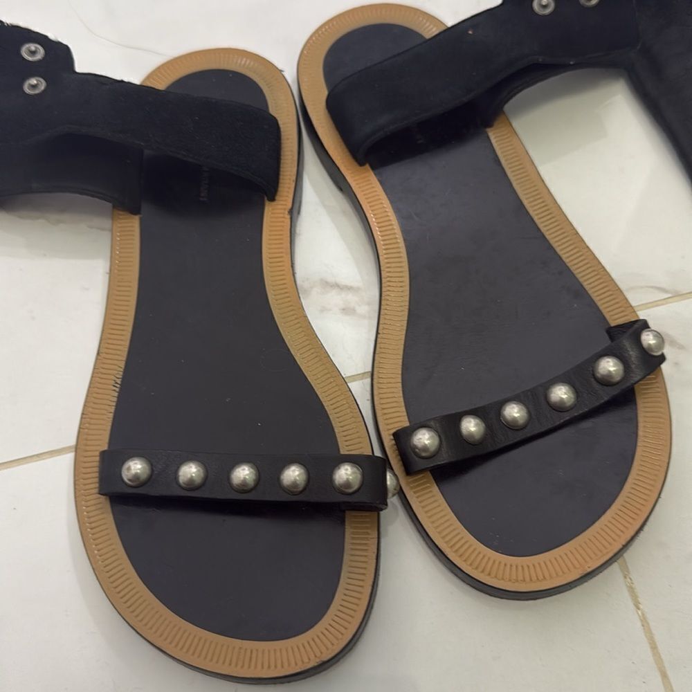 Isabel Marant Leather Sandał - Excellent Condition LIKE NEW Size 7.5 Stud Sandal - Picture 3 of 7
